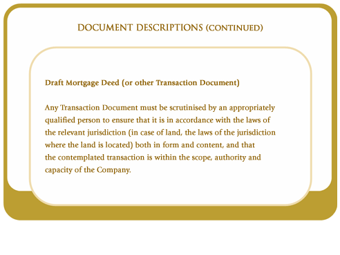 Draft mortgage deed