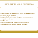 Outline of the role of the registrar