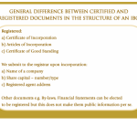 General difference between certified and registered documents in the structure of an IBC